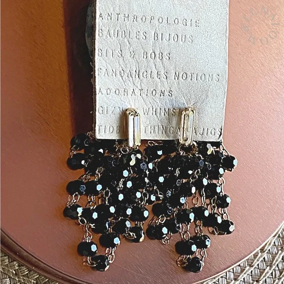 Anthropologie 🆕 | 🎄❄️Cosmic Rocker Waterfall Beaded Drop Earrings. - Picture 4 of 6
